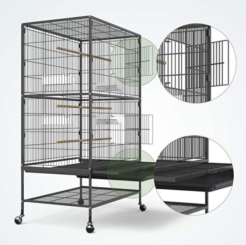 in Stock Customize OEM ODM Rotunda Bird Perch Stand up Parrot Cage