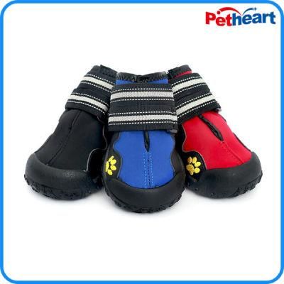 Water Resistant Dog Shoes with Reflective Magic Tape Rugged Anti-Slip Sole