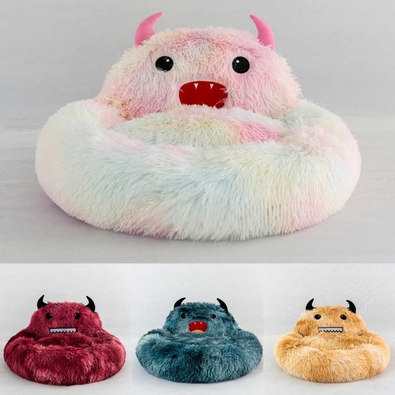 Long Plush Monster Design Pet Bed Cat Bed Pet Sofa
