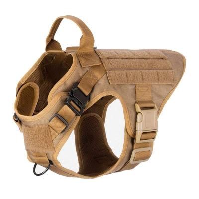 Heavy Duty Pet Products Custom Adjustable Fashion Military Tactical Dog Harness Service Dog Collar