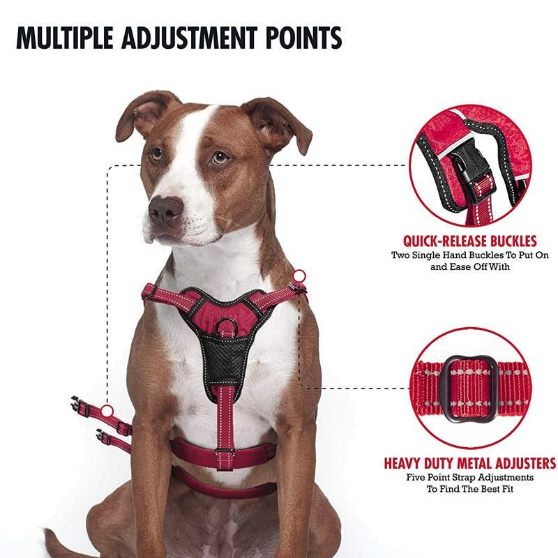 Dual Escape Proof Padded Dog Harness for Comfortable with Handle Dog Lift Harness