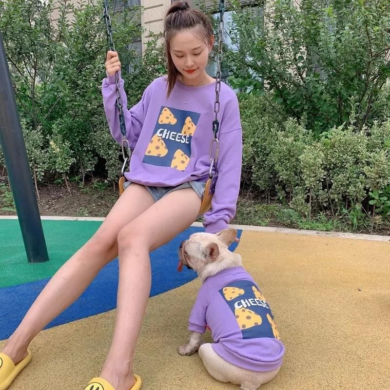 Spring Autumn Summer Pet Clothes Chess Pet T-Shirt Dog Clothes Match Owner Dog Accessories