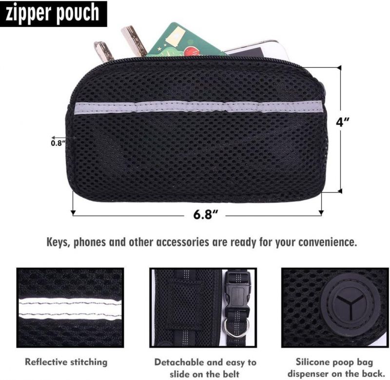 Dual-Handle Reflective Bungee Handsfree Leash