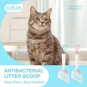 Light and Antibacterial Cat Litter Scoop Made From Food Packaging Grade Plastic with Silver Ions