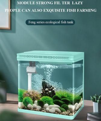 Yee Super White Aquarium Stepped Hot Bending Fish Tank Ecological Aquarium Glass Aquarium