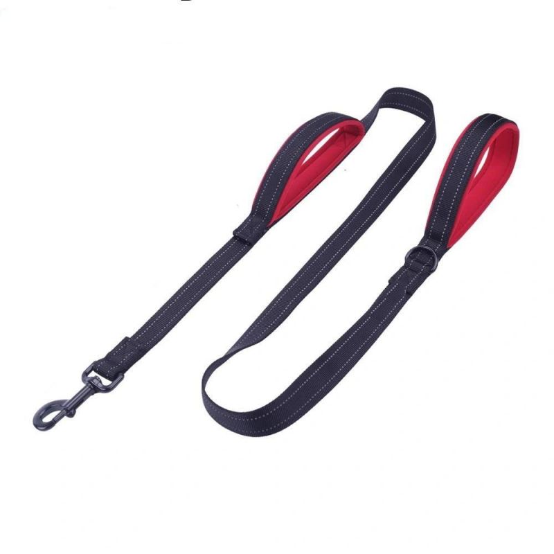 Hot Selling Custom Logo Color Neoprene Padded Short Reflective Nylon Dog Leash for Dog Pet Walking Training