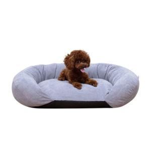 Wholesale Manufacturer Custom Corduroy Pet Soft Dog Bed Eco Friendly Beds for Dogs