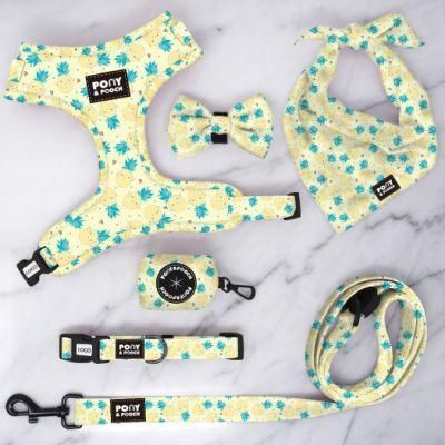 2022 Free Print Design Neoprene Custom Adjustable Dog Harness Pet Supplies Dog Harness Set