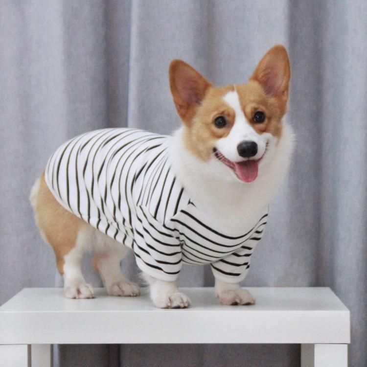 Pet Clothes Spring/Summer Striped Dog Cotton T-Shirt