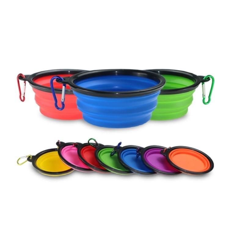 Multi-Purpose Outdoor Pet Water Food Folding Bowl Dispenser