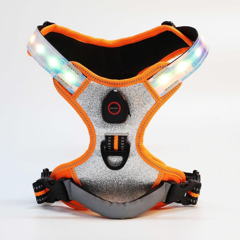 Dog Vest LED USB Rechargeable Adjustable Belt Padded Lightweight Pet Products