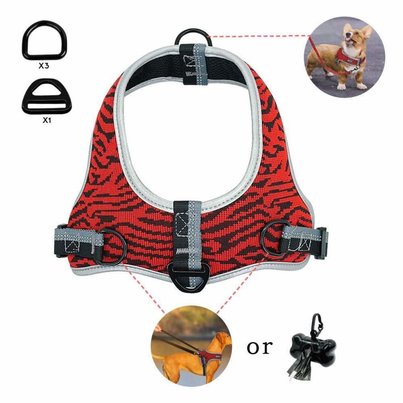No-Pull Training Dog Harness Ultra Comfortable Padded Mesh Dog Harness with Front Clip