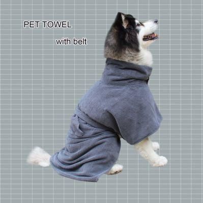 Microfiber Fast Dry Pet Product Soft Dog Bathrobe