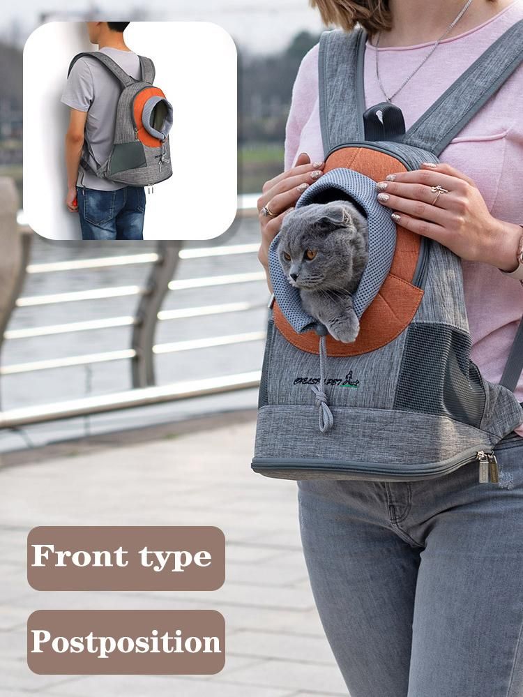 Front & Rear Dual Purpose Comfortable Breathable Small Dog Backpack Travel Shoulder Carrier