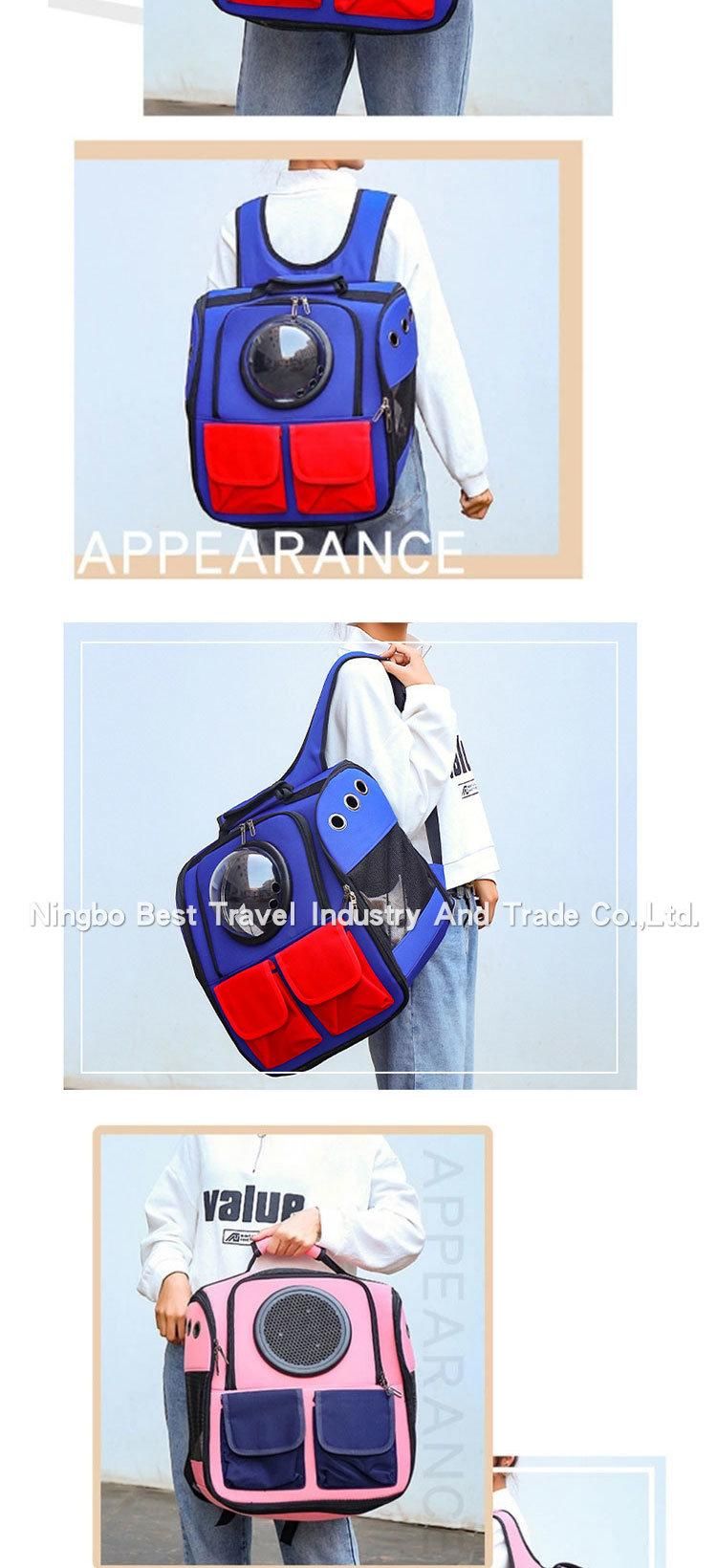 Customize Cat Dog Pet Cage House Bed Products Supply Shoulder Portable Folding Transparent Window Capsule Space Pet Carrier