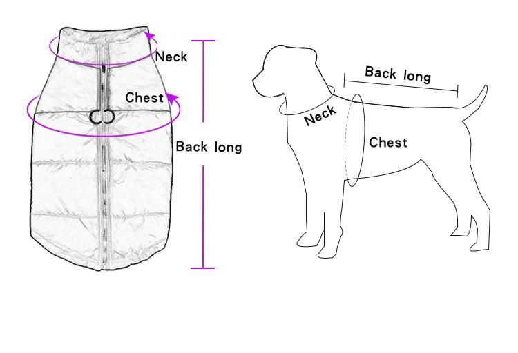 Dog Products, Dog Cold Weather Coat, Reflective Waterproof Winter Pet Jacket, Warm Cotton Lined Vest Windproof Outdoor Apparel for Small Medium and Large Dogs
