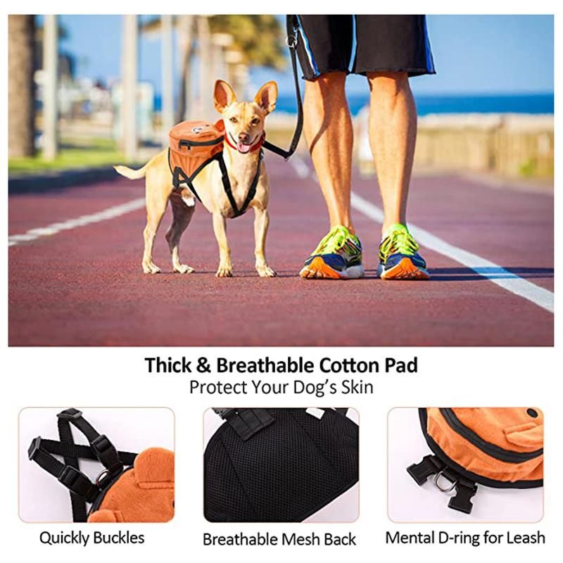 Breathable Adjustable Outdoor Best Vest Puppy Harness Backpack for Walking