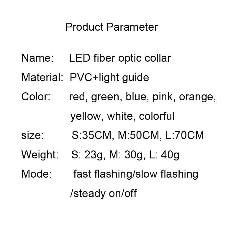 USB Charging Pet Collar LED Tube Flashing Night Dog Collars Glowing Safety Pets Collar