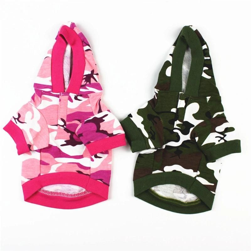 Wholesale Spring Autumn Pet Clothes Popular Logo Design Camouflage Pet Hoodie Dog Clothes