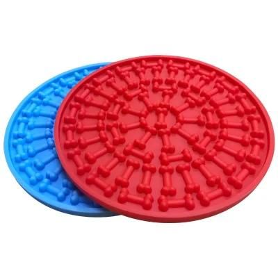 Round Silicone Lick Mat Dog Slow Eat Dog Mat Healthy Dog Lick Mat