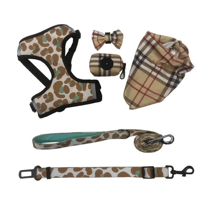 Pet Supplies Custom Adjustable Soft Neoprene Pattern Dog Harness