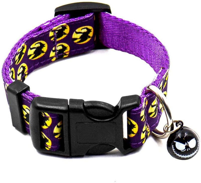 Pet Christmas Cat Dog Collar with Bow Tie for Adjustable 100% Cotton Nylon