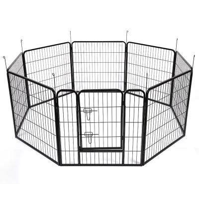 Heavy Duty Collapsible Black Square Tube Pet Fence