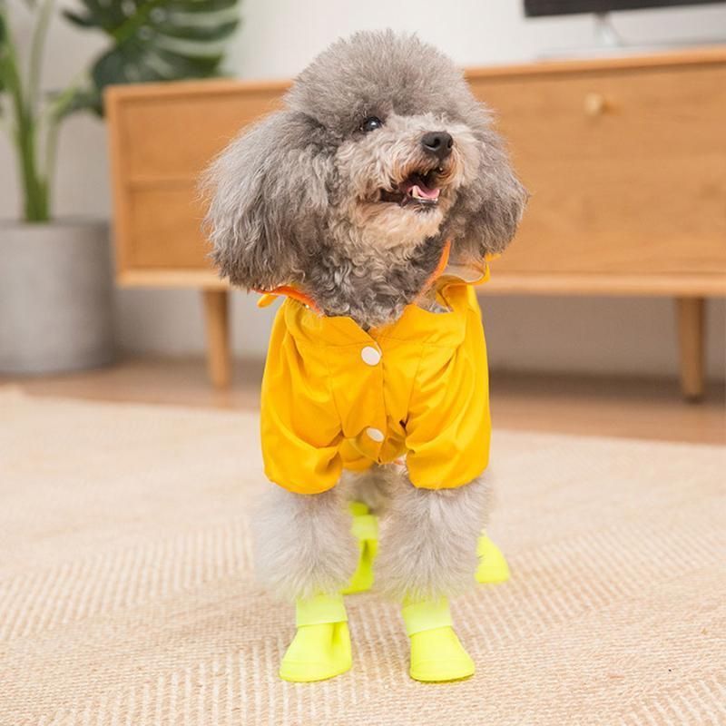 2021 Hot Sales Flexible Eco-Friendly Silicone Dog Boots Silicone Rainy Shoes Protecting Shoe for Pets