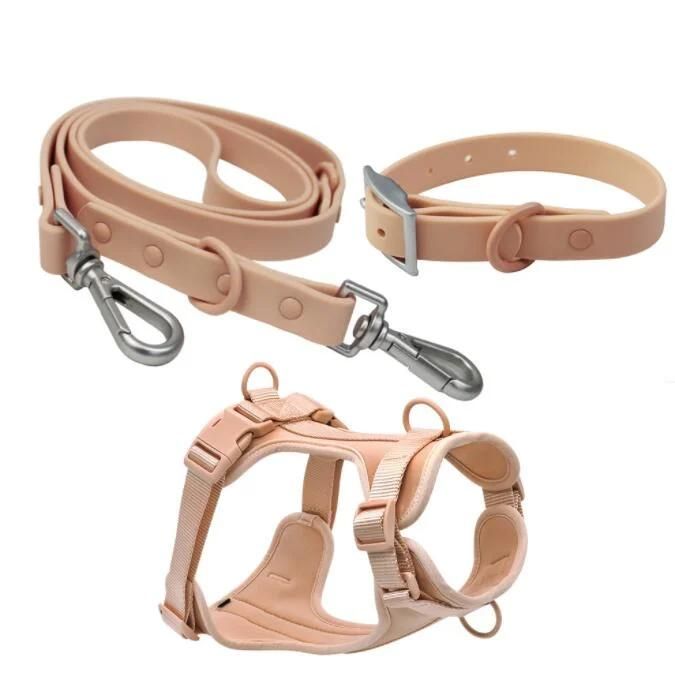 Soft Comortable Dog Harness with Waterproof Dog Collar and Leash Set