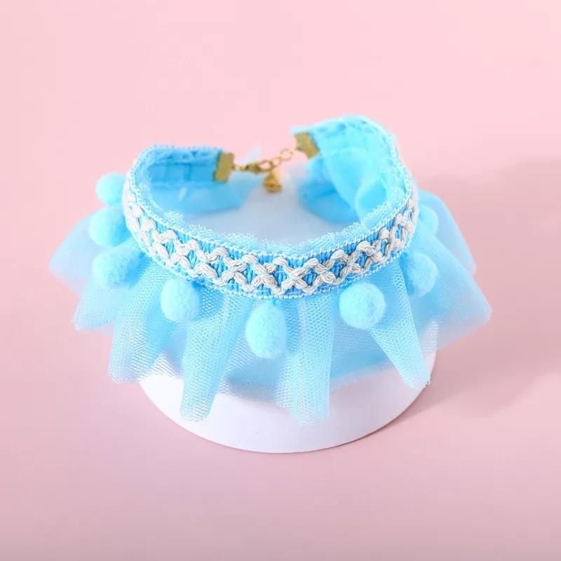 Sweet Princess Lace Bib Dog Cat Necklace Collar Decoration Adjustable Pet Accessories