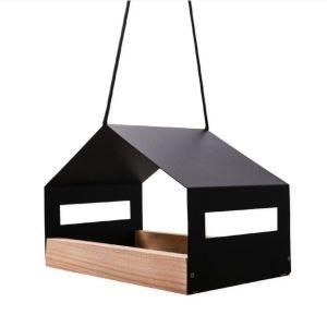 Nordic Custom Metal Black Pet Bird House Feeder Products Hanging Yard Farm Garden Decoration Home Decor Bird Feeder