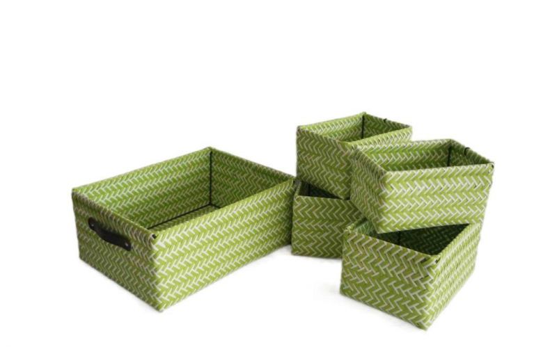 Hot Sale PP Hand Woven Storage Bin with Handle