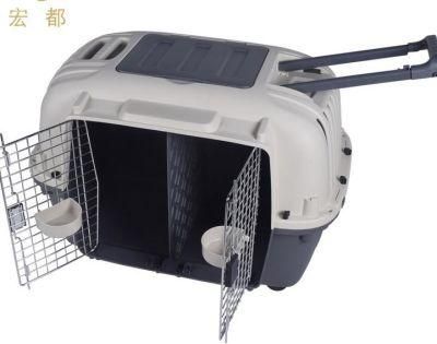 Plastic Dog Crate with Steel Net
