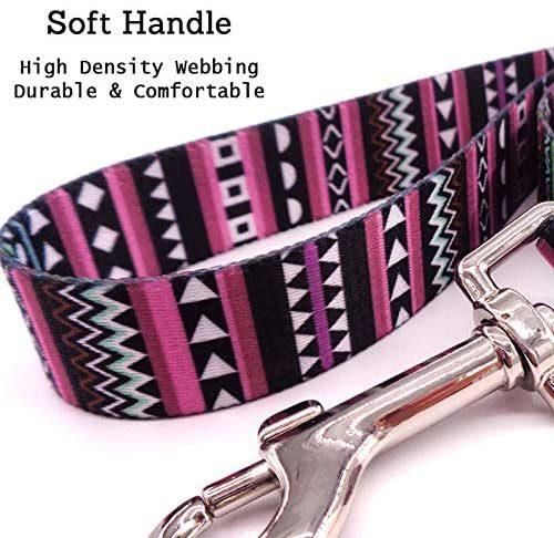 10 Colors Dog Collar Leash for Walking Training Luxury Polyester Pet Dog Cat Harness Set Custom Printed Dog Leash