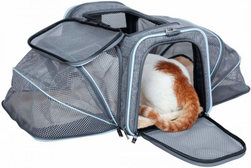 Dog/Cat Travel Bag Pet Expandable Carrier Airline Approved Foldable Pet Carrier