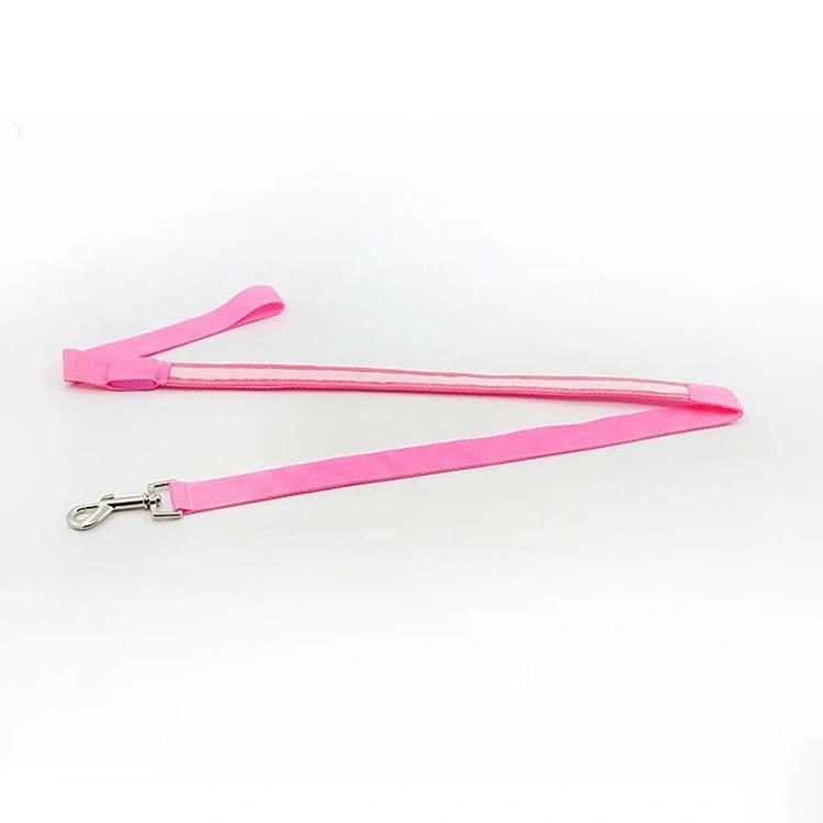 Pet Glow Rope, Glow Multi-Function Buckle Dog Leash, Strap Rope, Pet Belt Light up in Dark - Pink/Pet Toy/Dog Harness