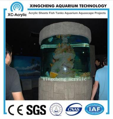 Cylindrical PMMA Fish Tank of Aquarium Project