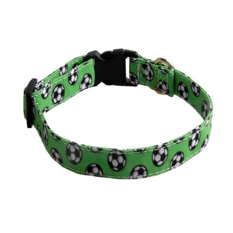Polyester Pet Collar with Baseball Print for Dog Cat