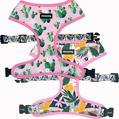 Pet Dog New Design Printing Harness and Reversible Dog Harness