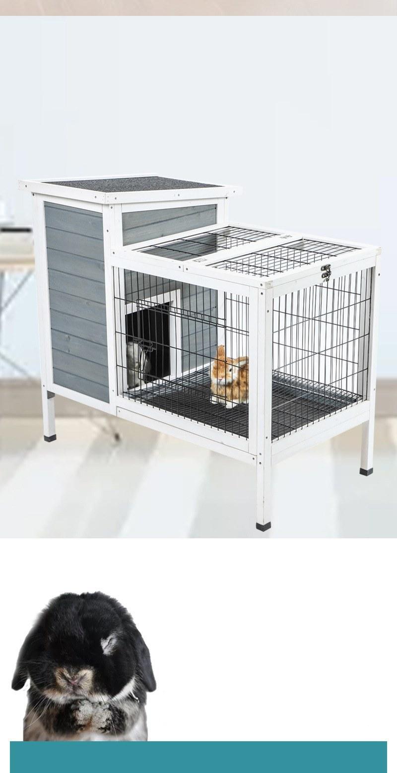 off-The-Ground Modern Rabbit Cage Dog Breeding House Simple Solid Wood Small and Medium-Sized