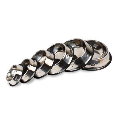 Factory Supply 6 Available Sizes Stainless Steel Dog Feeding Bowl
