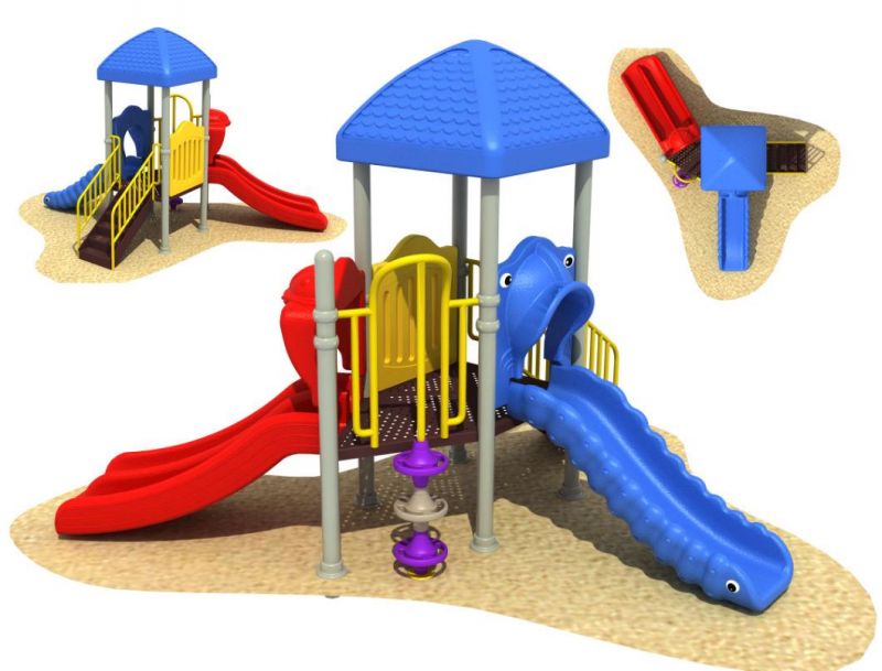 Customized Large Outdoor Playground Children Plastic Slide Popular