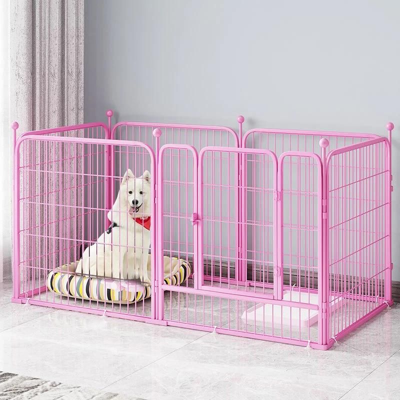 Folding Indoor Outdoor Anti-Rust 6 Panels Dog Exercise Fence Portable Pet Dog Playpen