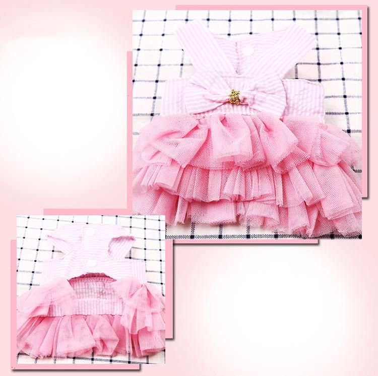 Bow Wedding Dress for Pet Clothes with Small Dogs Pet Clothing for Skirt Puppy Sweety Princess