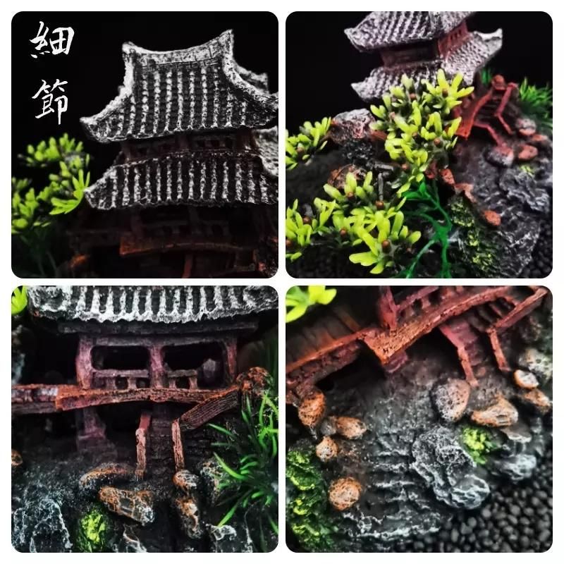 Realistic Craft Faux Classic Resin Castle Aquarium Ornament