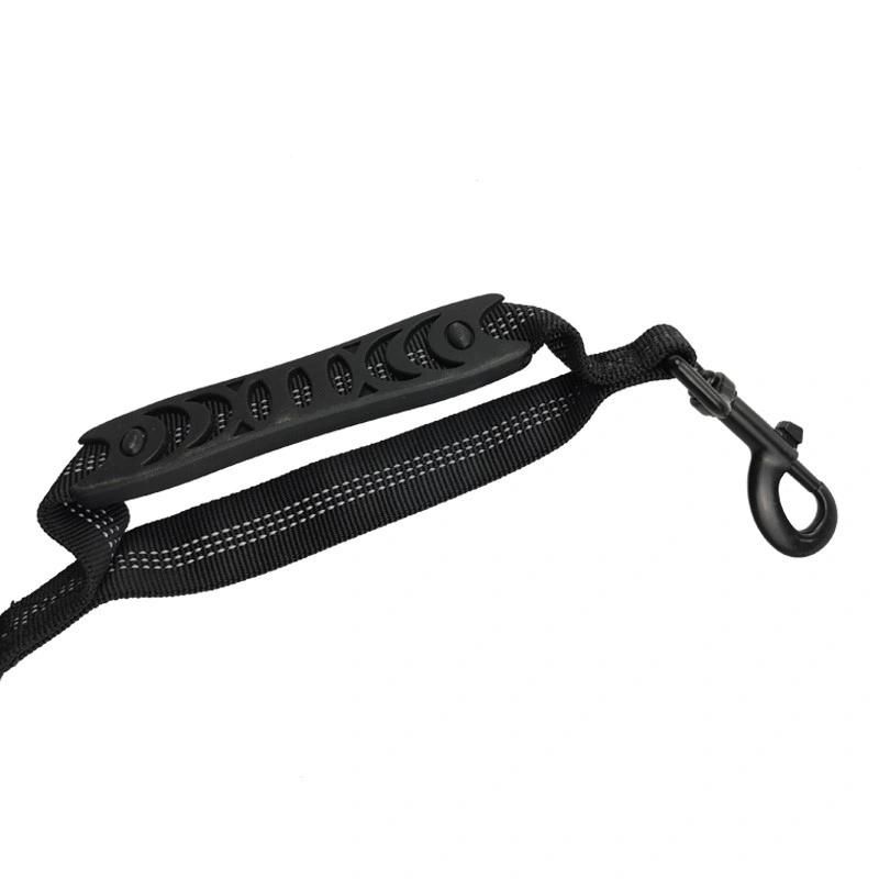Double Handle Bungee Dog Leash with Night Reflective Thread