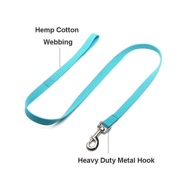 Multipurpose Adjustable Custom Fashion Hemp Cotton Dog Leash Training Pet Leash Matching Collar