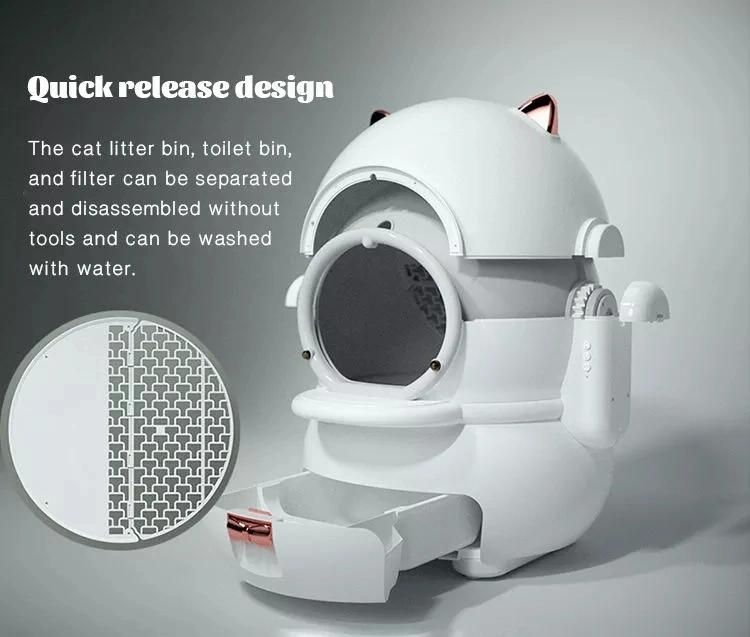 Fully Enclosed Splash Proof Automatic Self Cleaning Automatic Cat Litter Box Intelligent Cat Litter Automatic Box