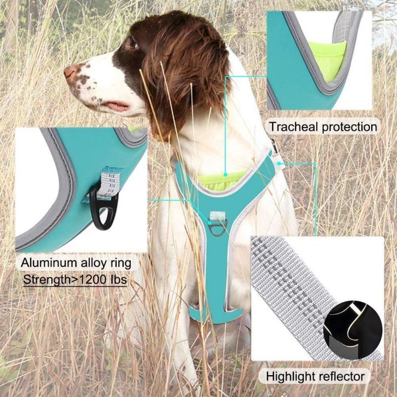 Easy Dog Vest Harness with Damping Belt Adjustable Soft Padded Dog Harness