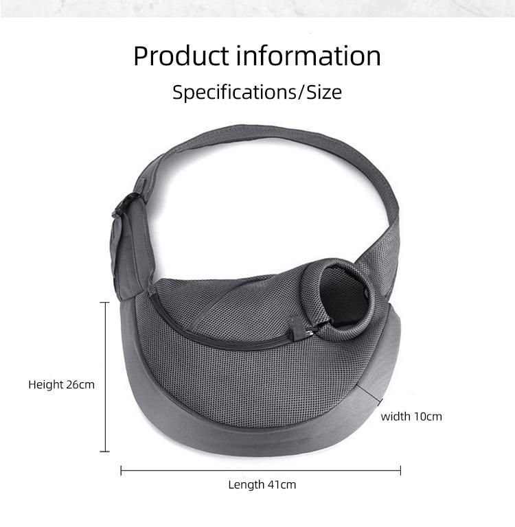 Breathable Mesh Travel Safe Sling Bag Carrier Adjustable Shoulder Strap Sling Pet Carrier